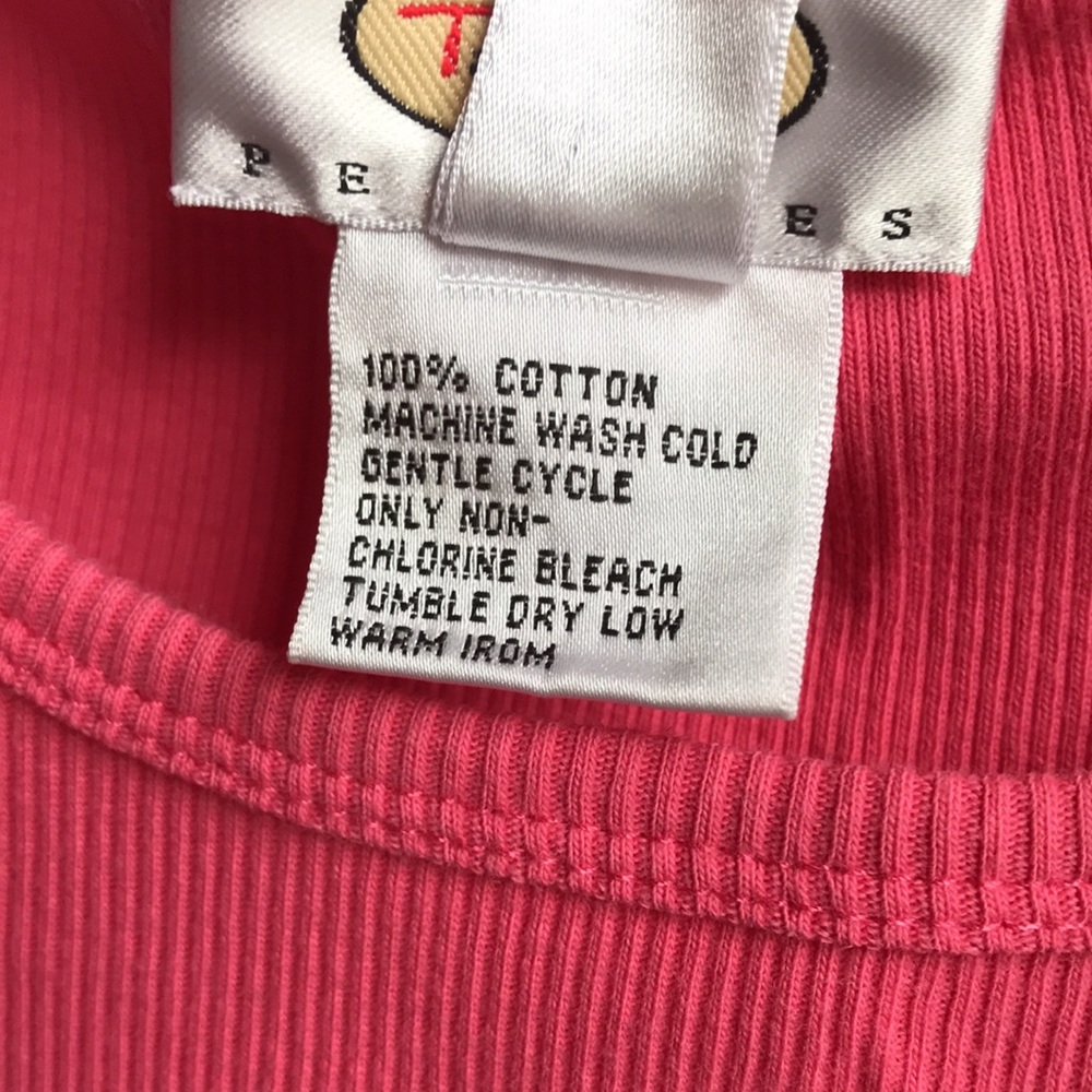 Talbots Pink Ribbed Tank Top EUC sz Medium Petite - Picture 4 of 5